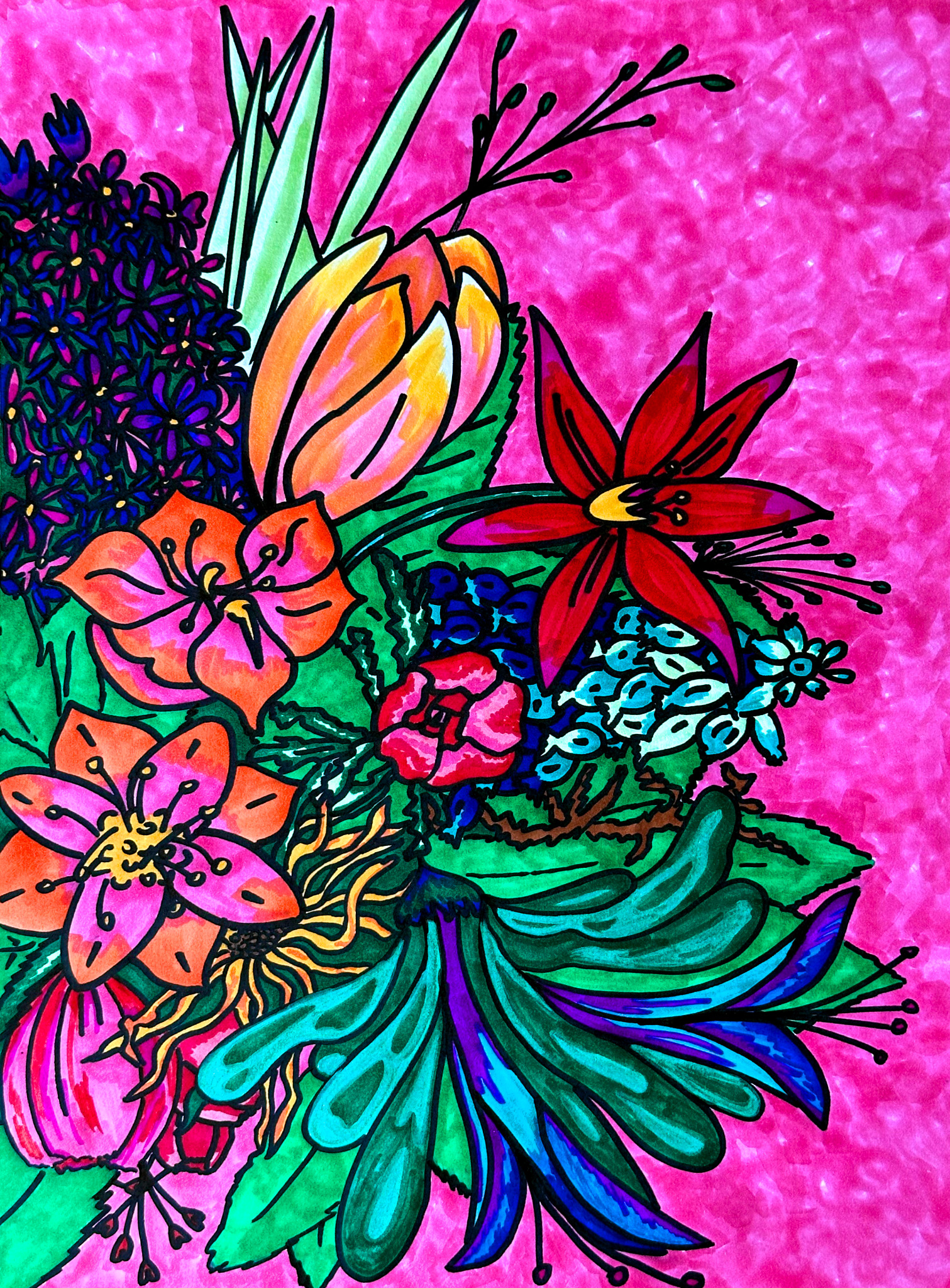 Flowers composition